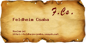 Feldheim Csaba névjegykártya